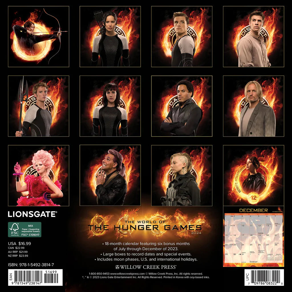 2024 Hunger Games - Wall Calendar