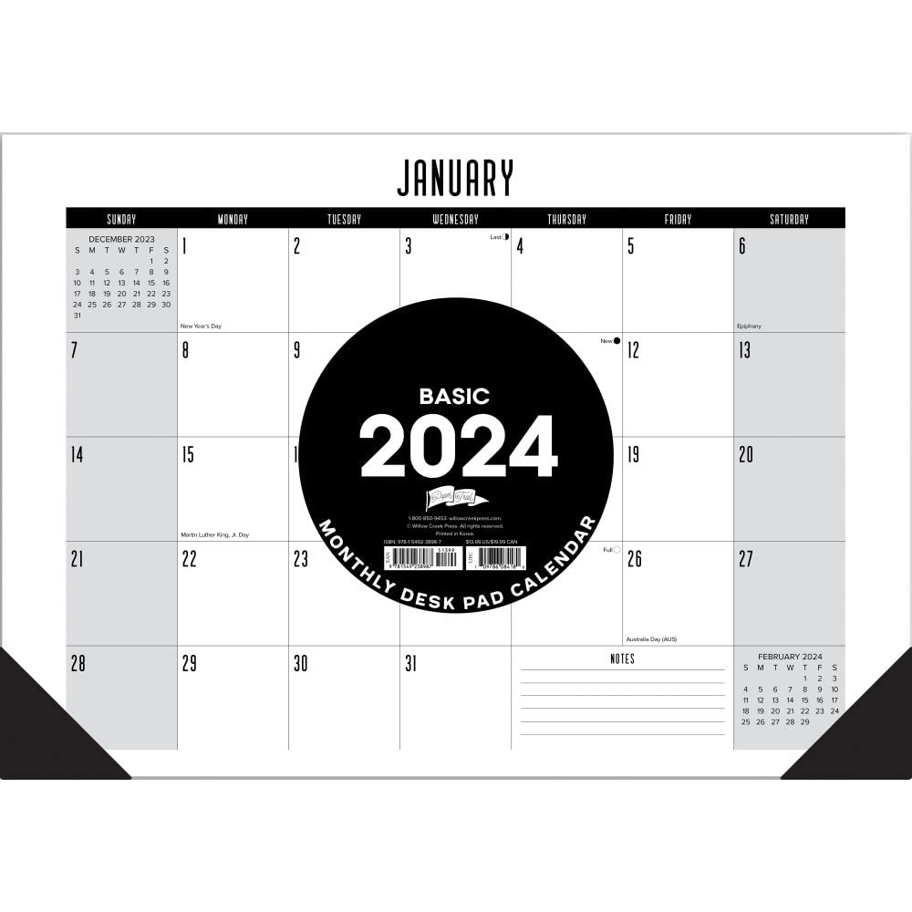 2024 Basic - Monthly Medium Desk Pad