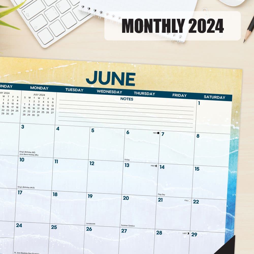 2024 Beach - Monthly Large Desk Pad