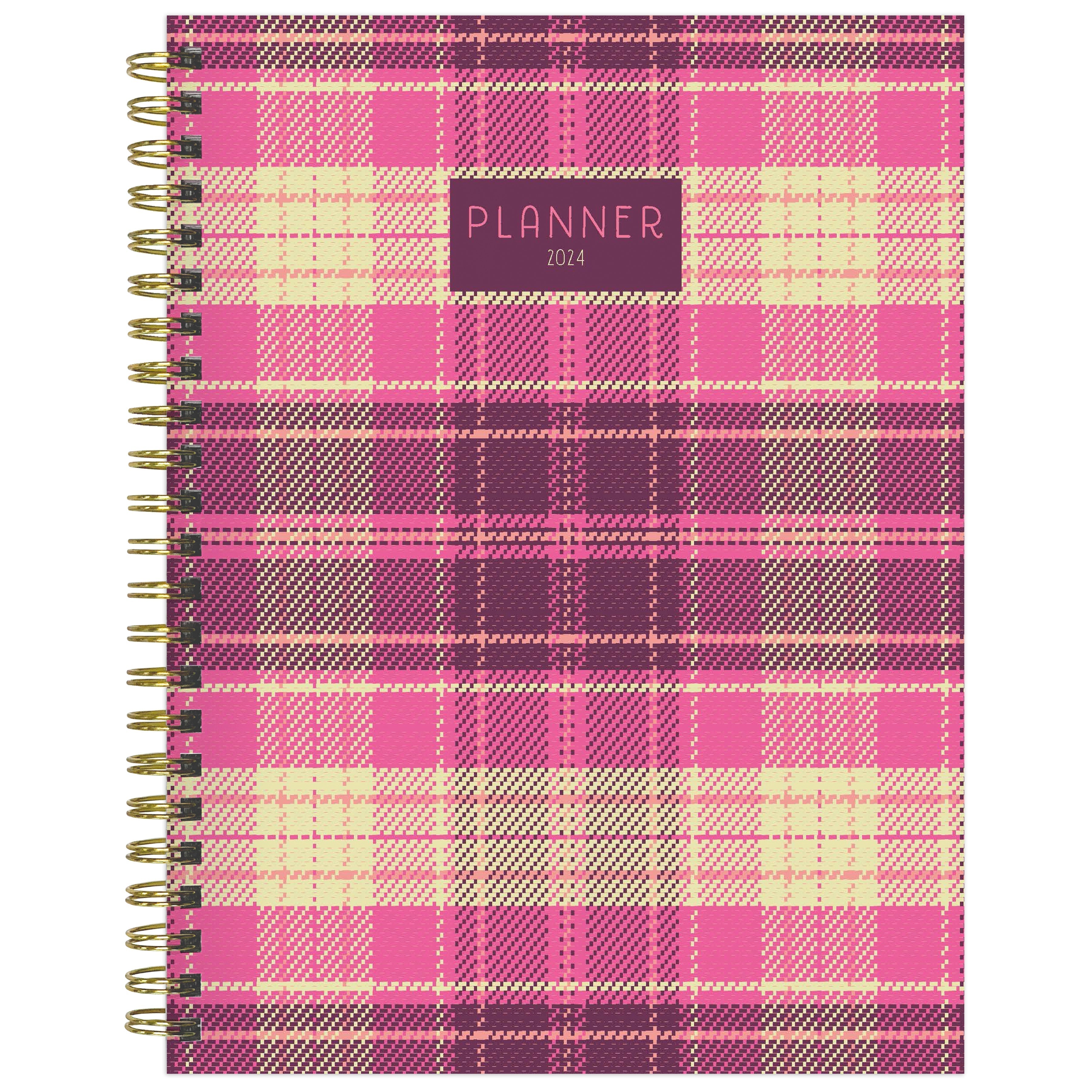 2024 Preppy in Pink - Medium Weekly, Monthly Diary/Planner