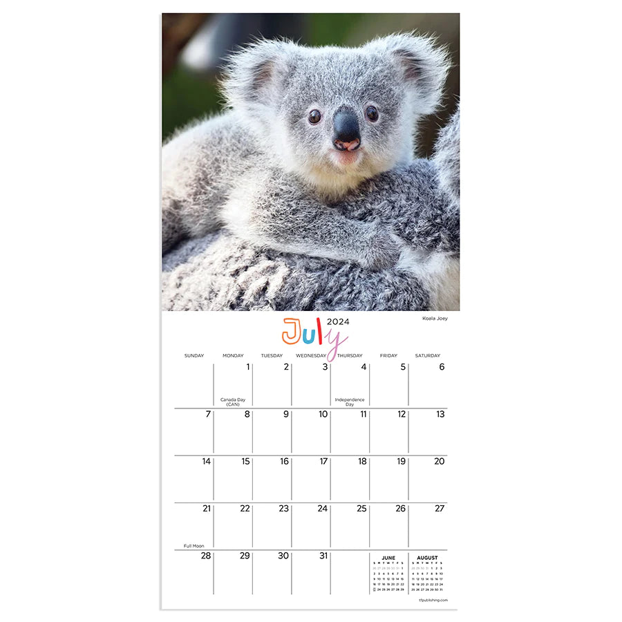 2024 Baby Animals - Mini Wall Calendar
