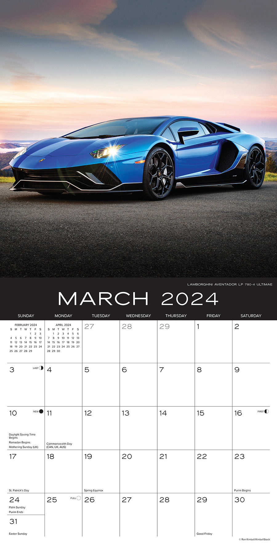 2024 Dream Cars (by Willow Creek) - Wall Calendar