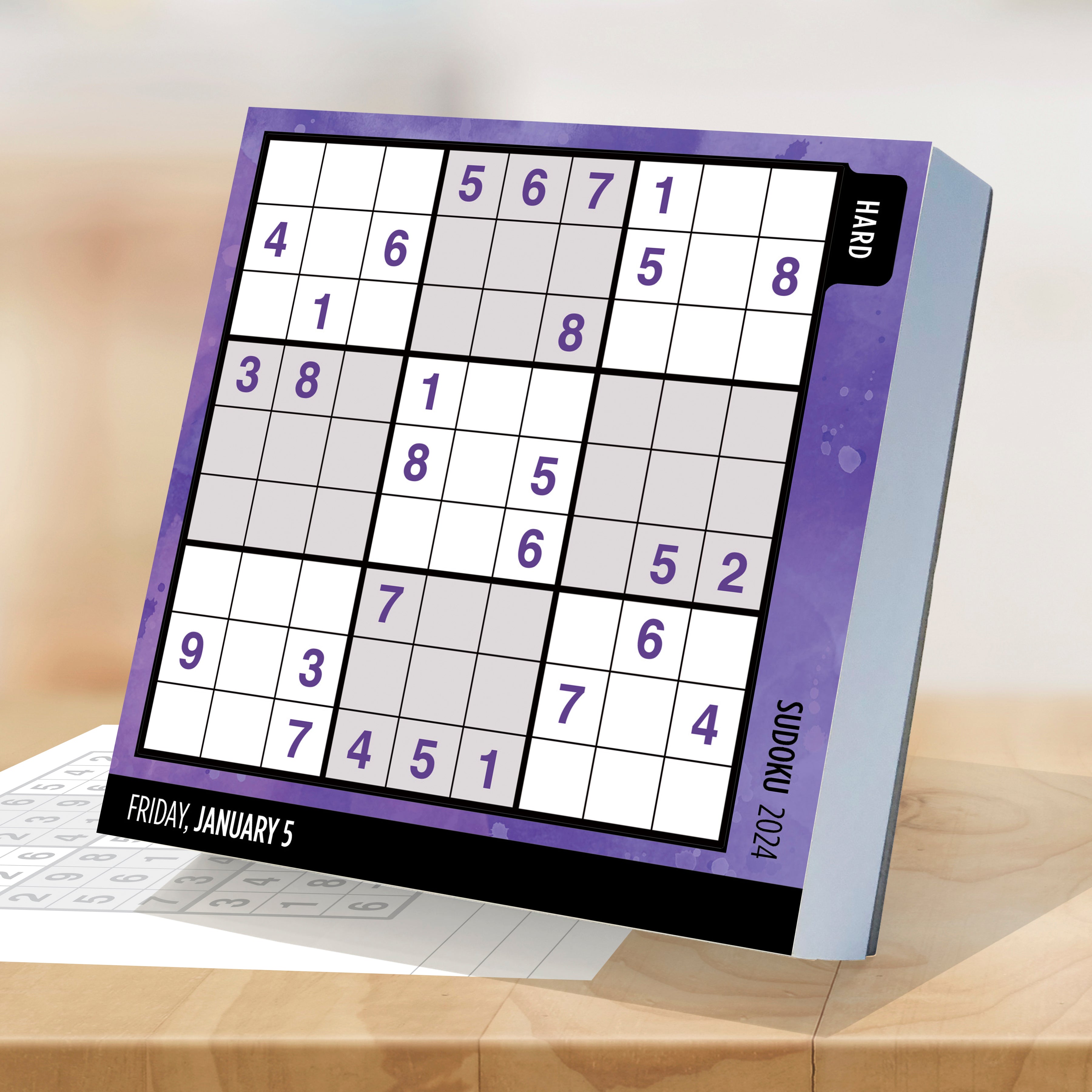 2024 Sudoku Puzzles - Daily Boxed Page-A-Day  Calendar