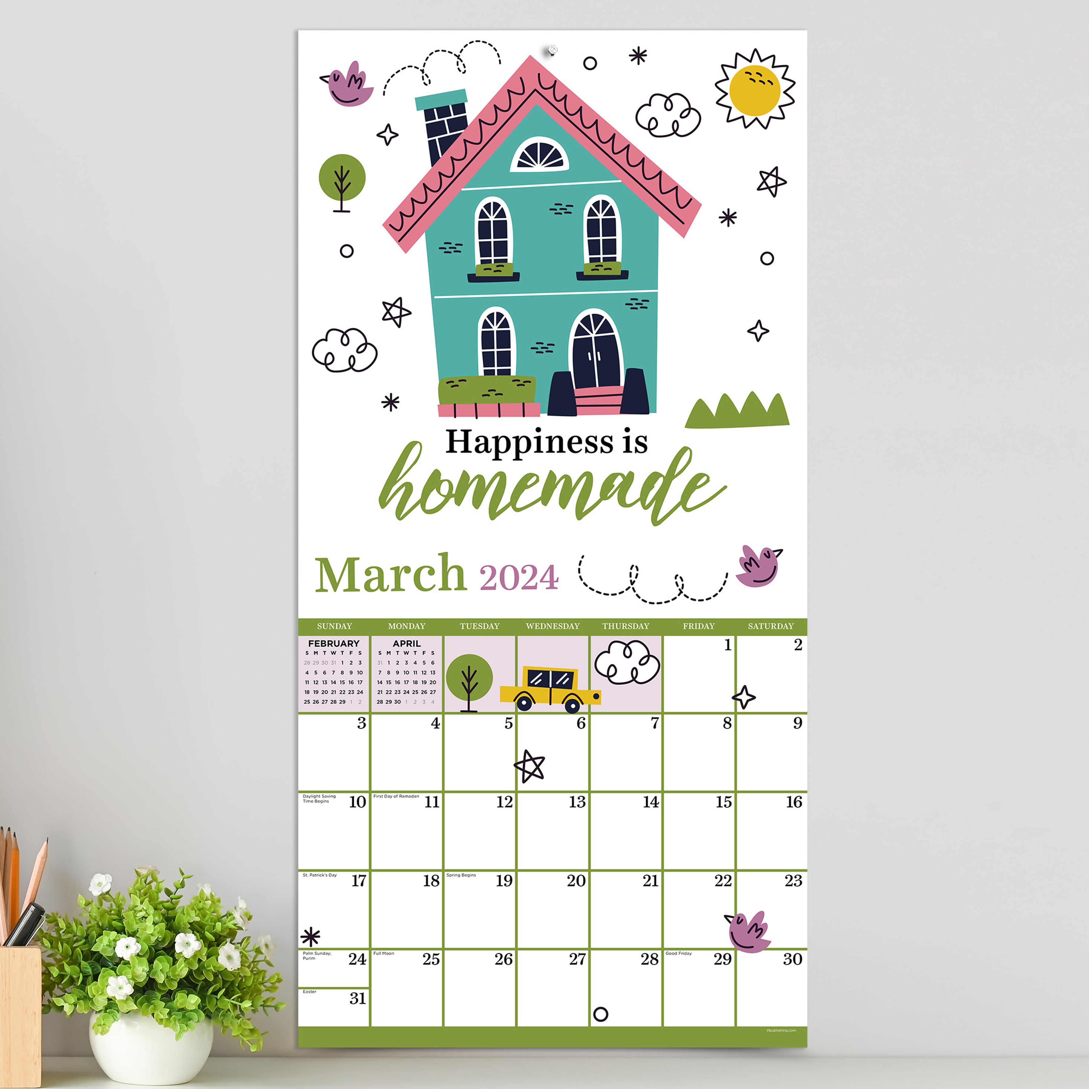 2024 Home Sweet Home Farm House - Square Wall Calendar