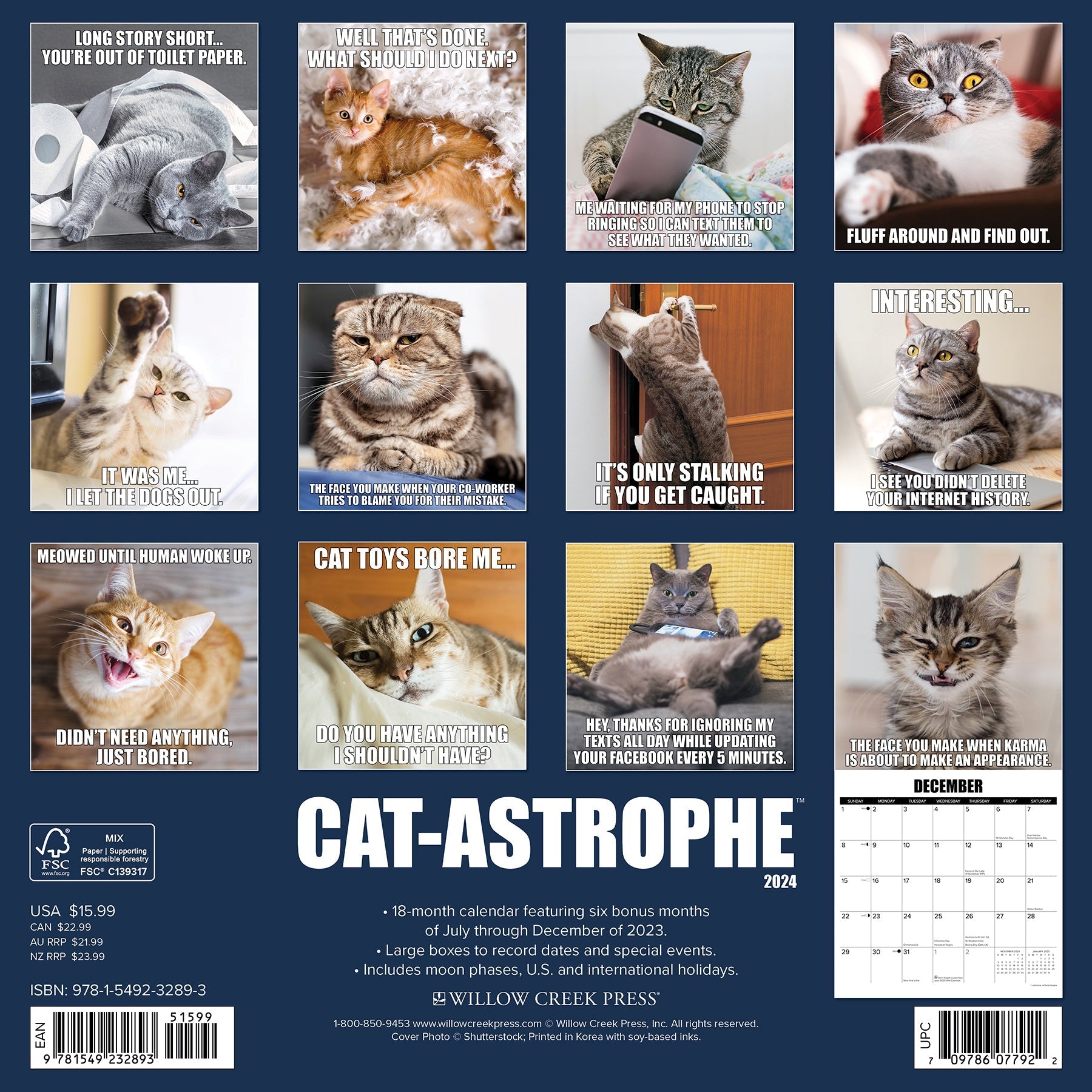 2024 Cat-Astrophe - Wall Calendar