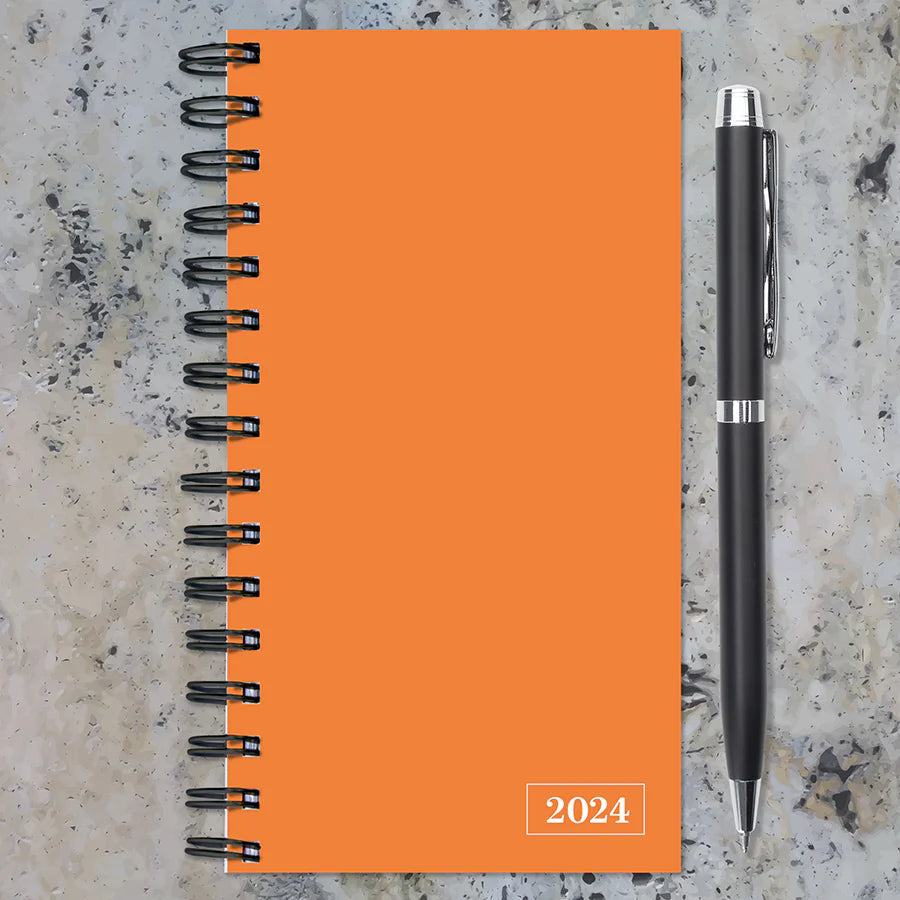 2024 Citrus Orange - Small Weekly, Monthly Pocket Diary/Planner