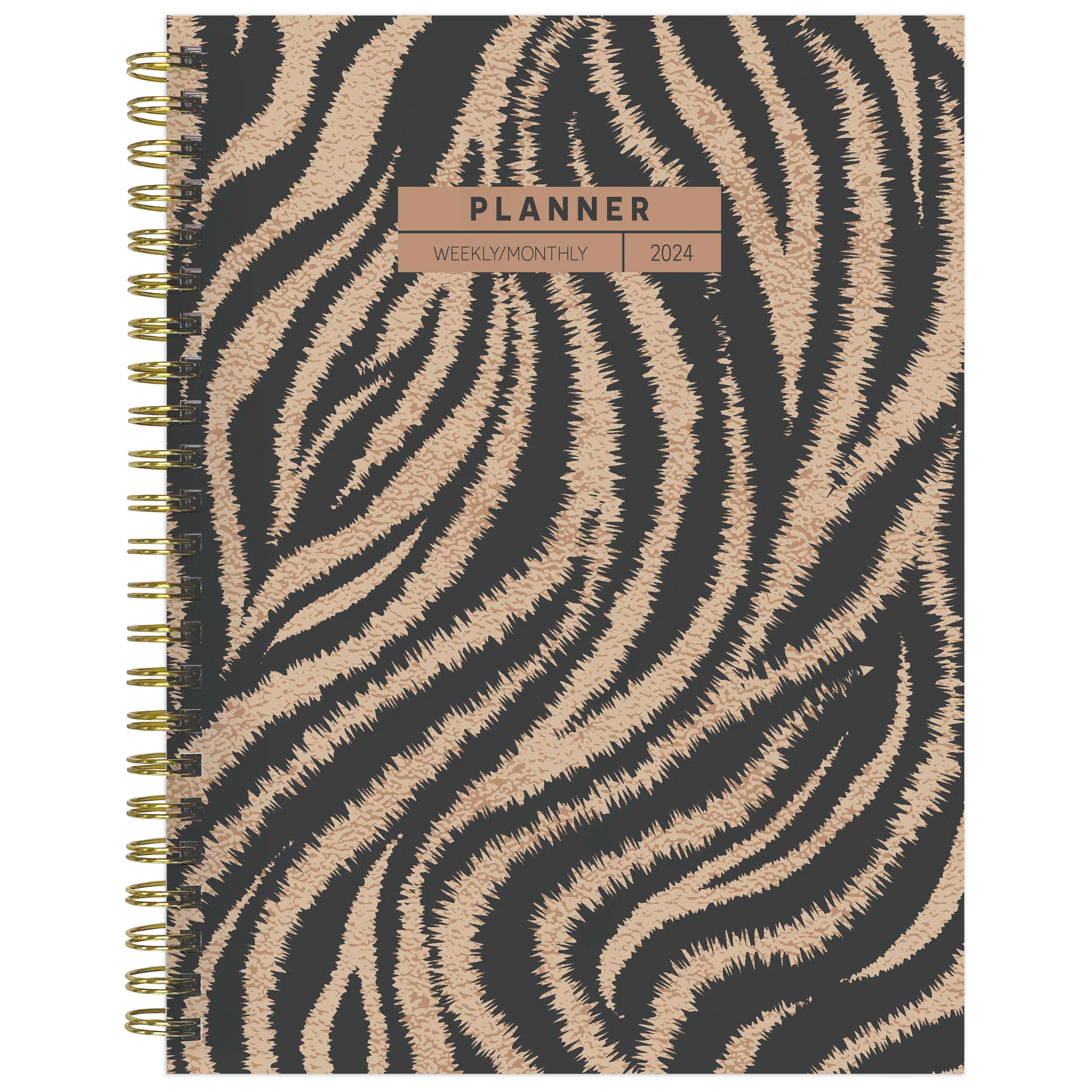 2024 Cashmere Zebra - Medium Weekly, Monthly Diary/Planner