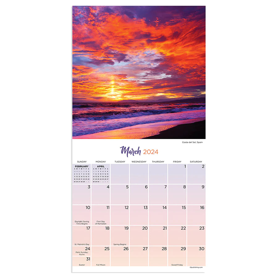 2024 Sunsets - Mini Wall Calendar