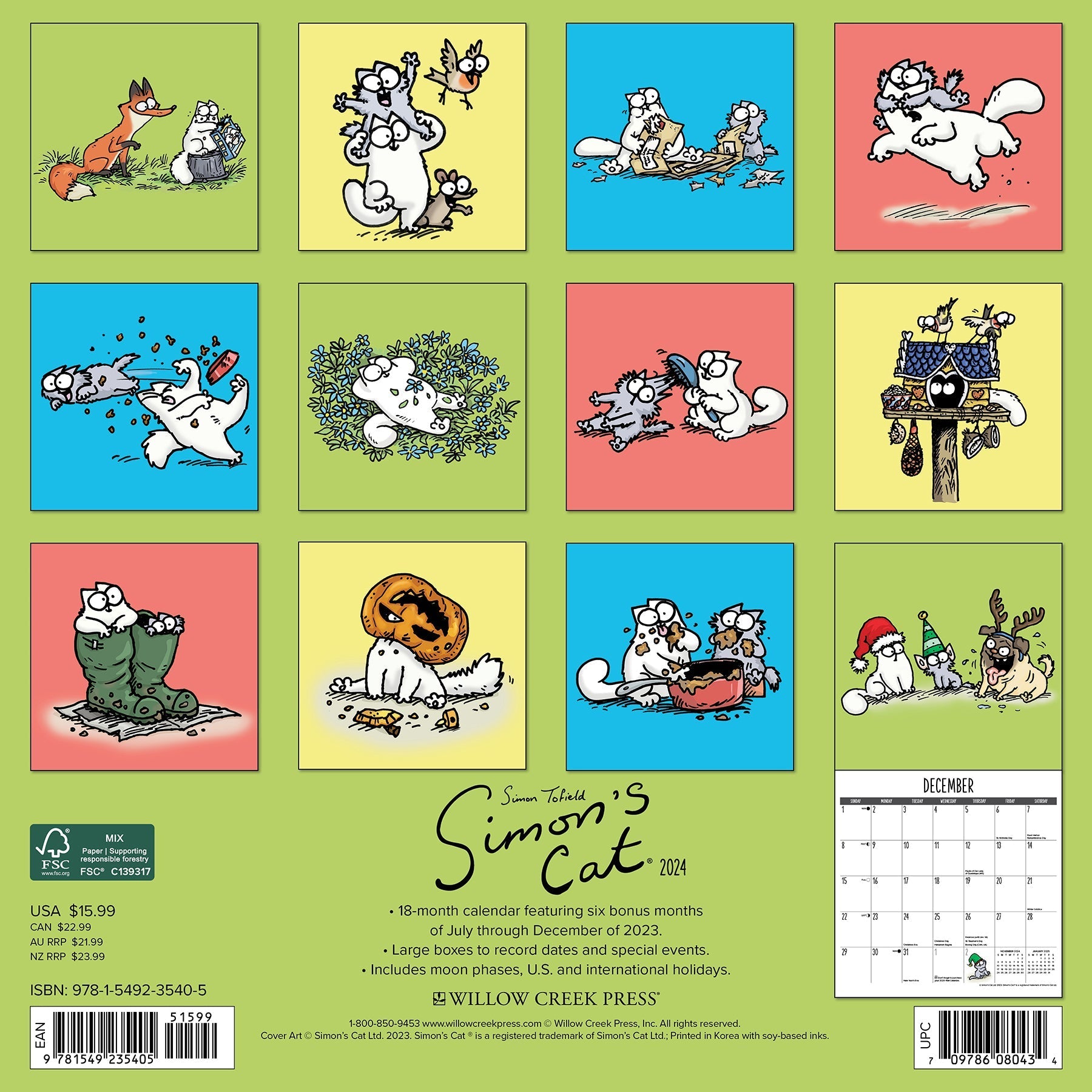 2024 Simon's Cat Wall Calendar