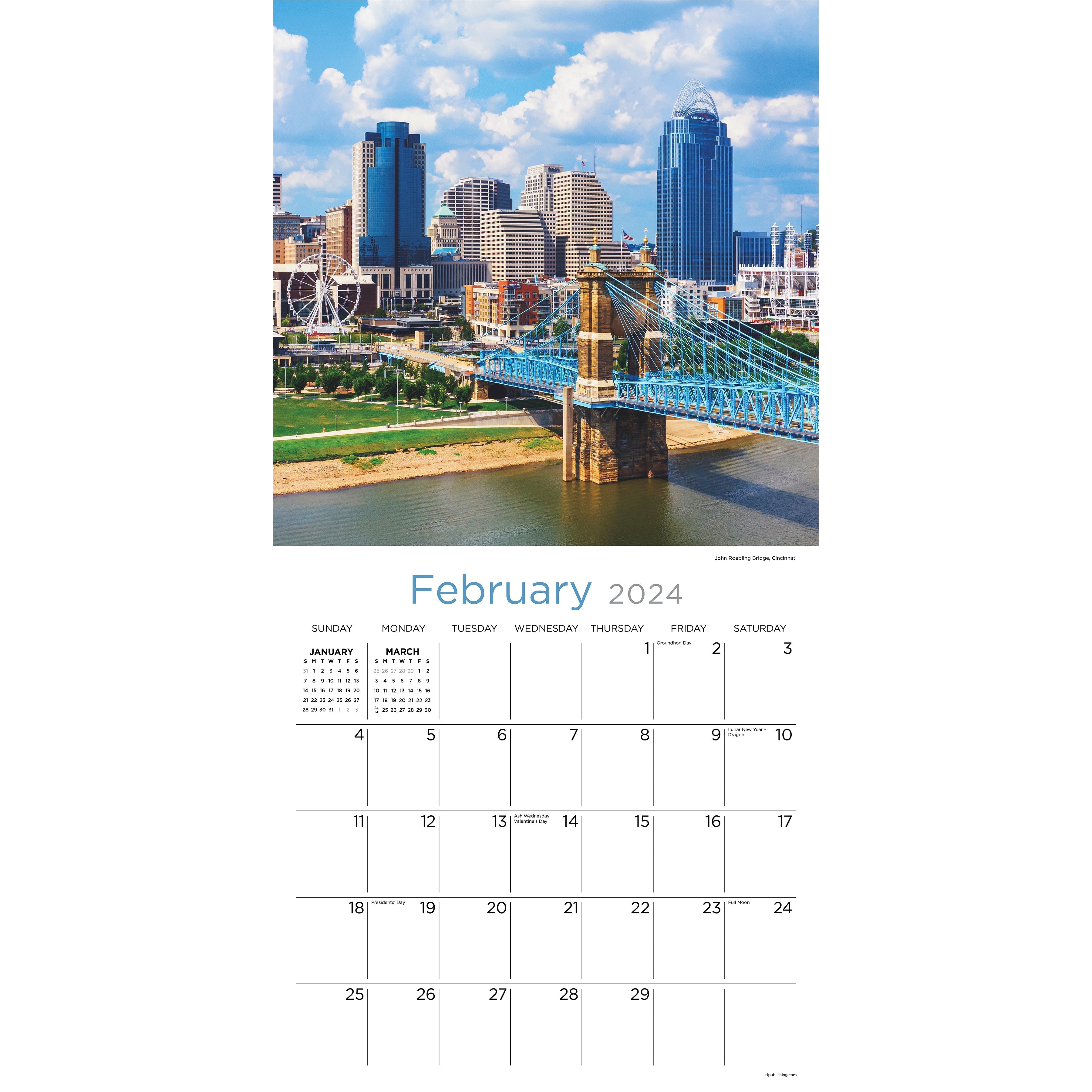 2024 Ohio - Square Wall Calendar