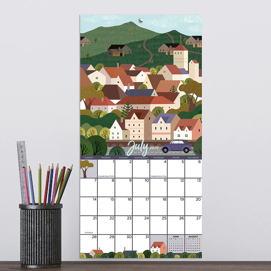 2024 Folk Love - Mini Wall Calendar