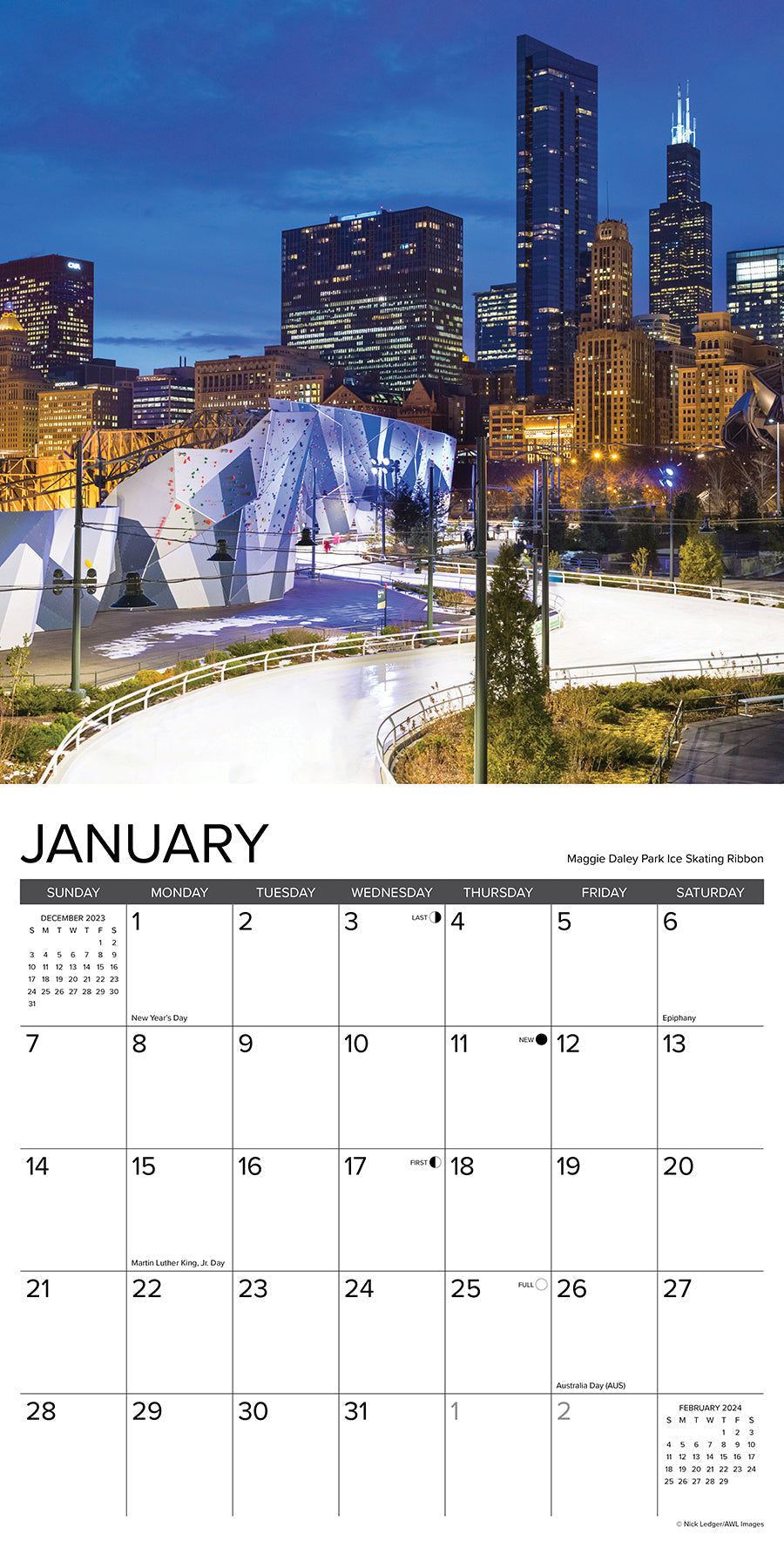 2024 Chicago (by Willow Creek) - Wall Calendar