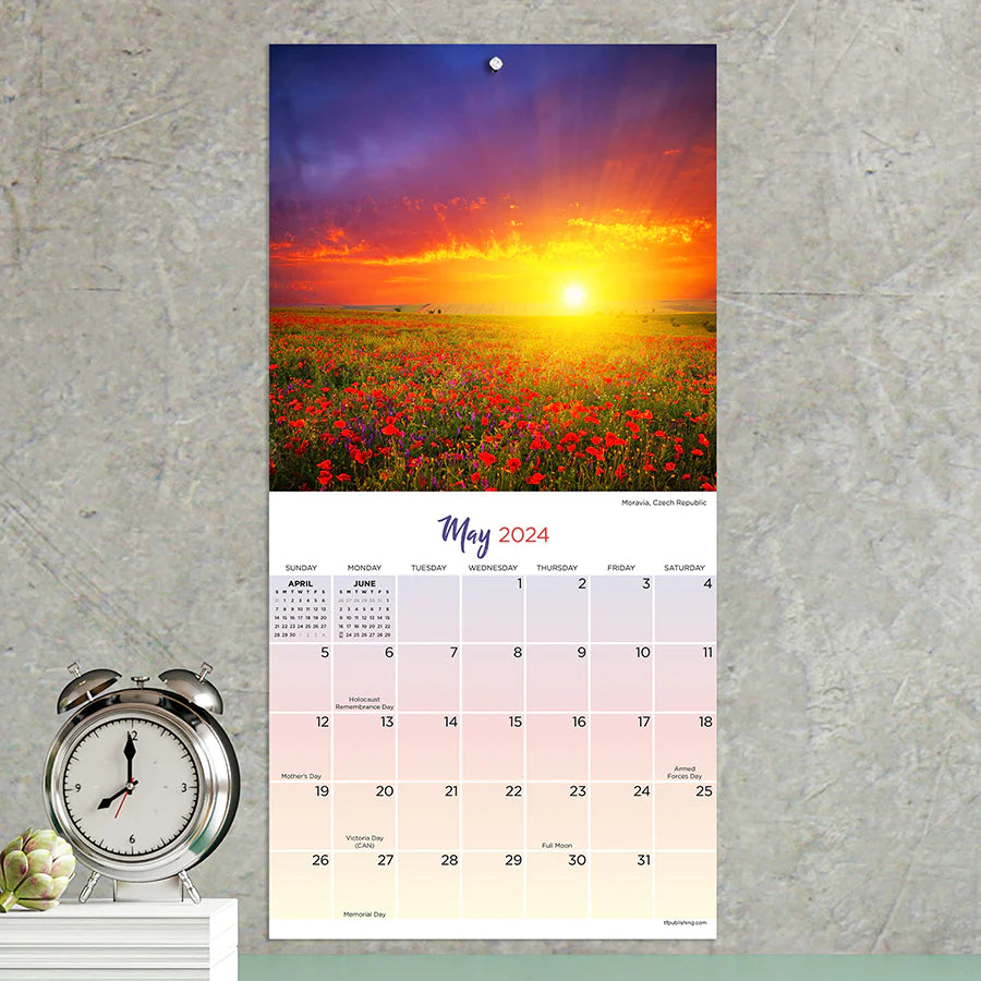 2024 Sunsets - Mini Wall Calendar