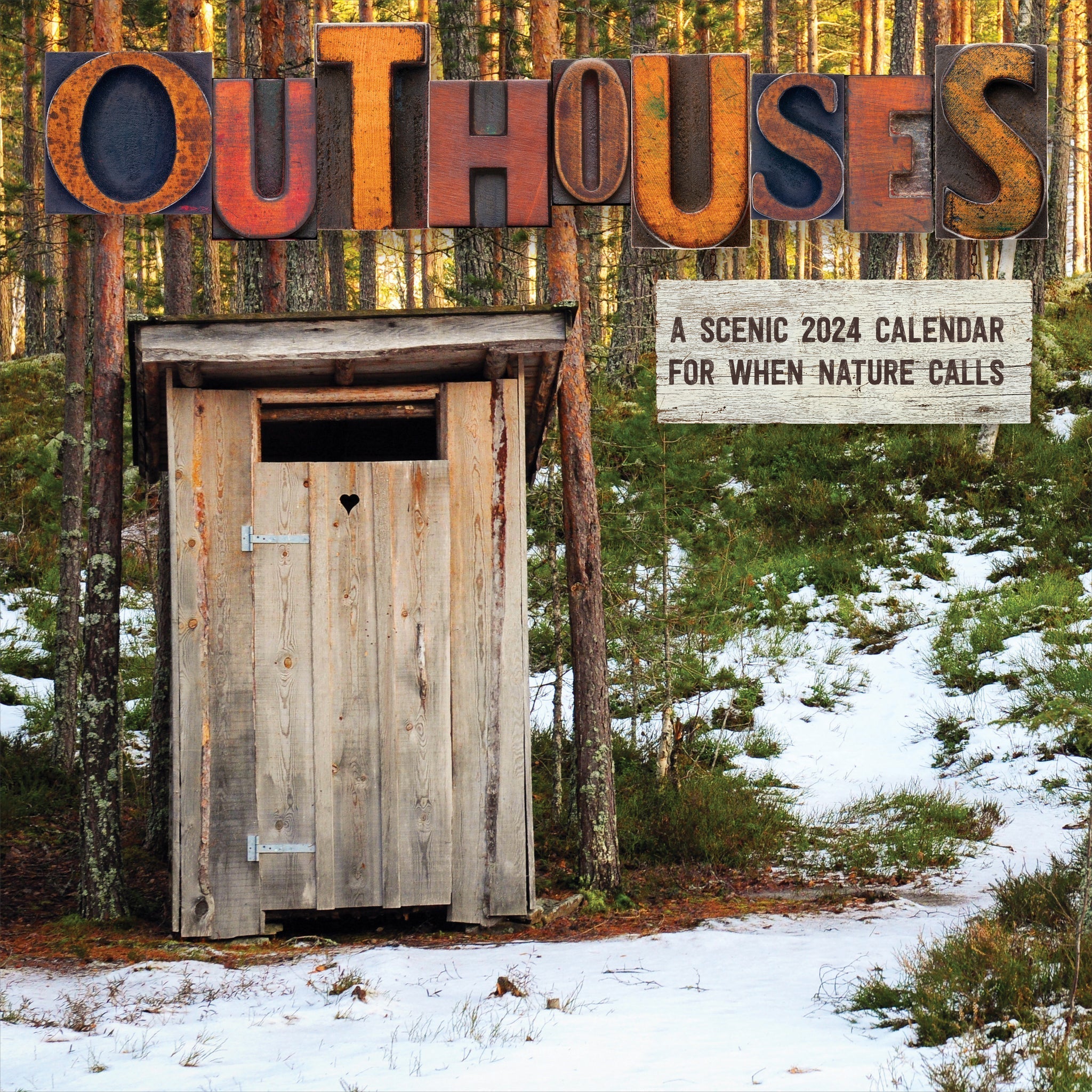 2024 Outhouses (by TF Publishing) - Square Wall Calendar