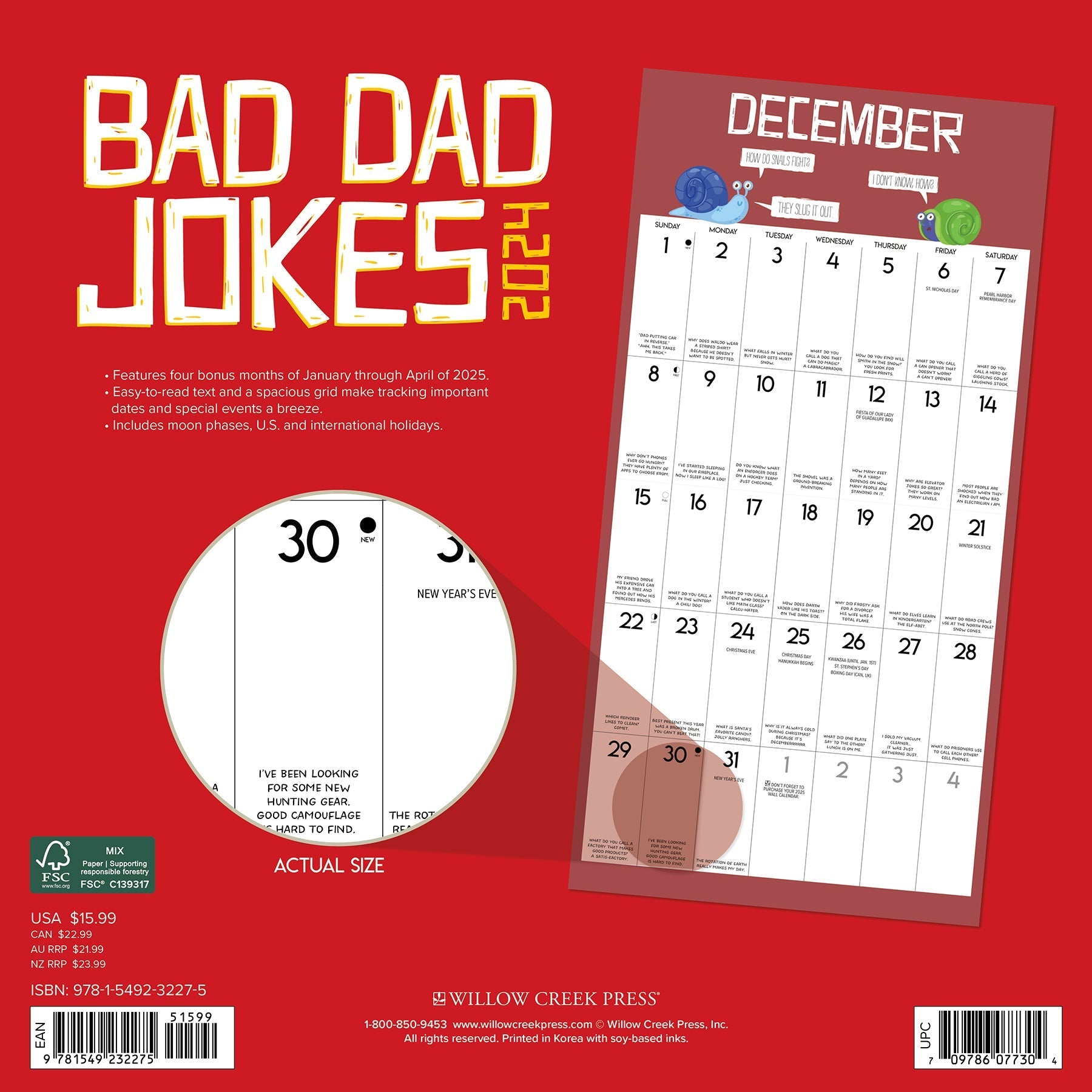 2024 Bad Dad Jokes - Wall Calendar