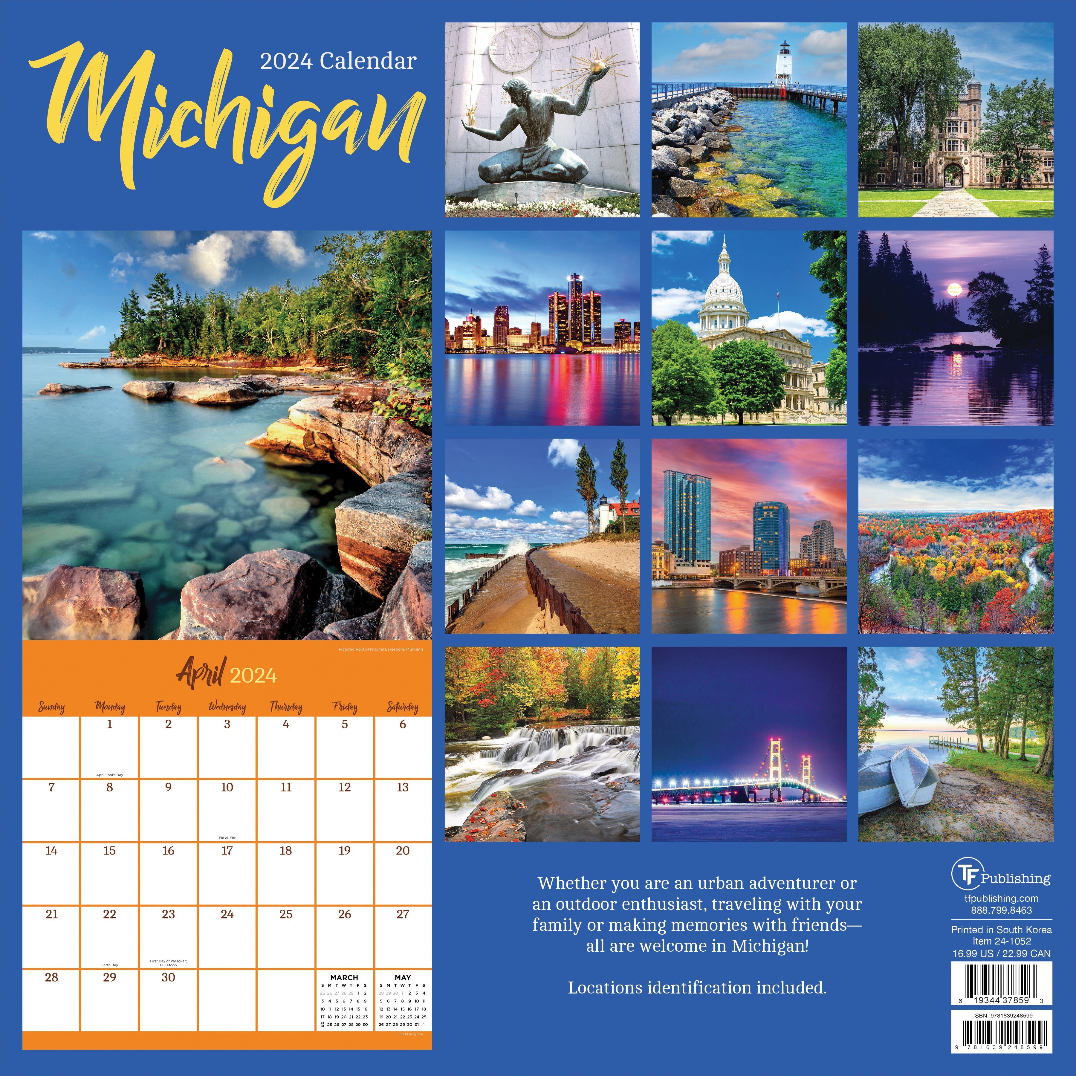 2024 Michigan - Square Wall Calendar